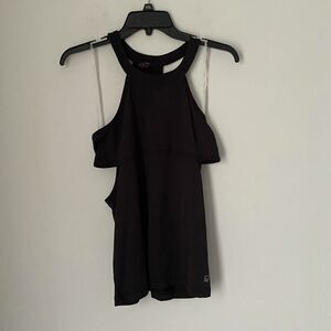 Material Girl Active Juniors' High Neck Cut Out Workout Top size L